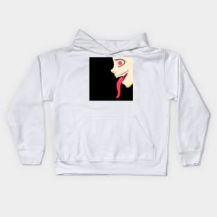 Girl with a long tongue Kids Hoodie